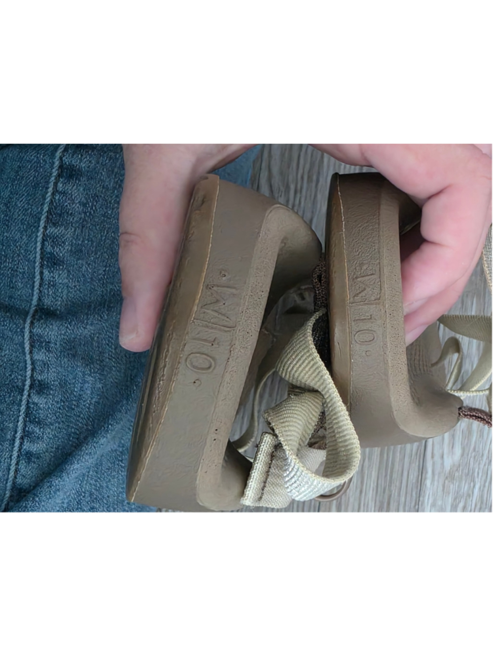 Chaco Z/Cloud sandals featuring a metallic gold strap color. Womens size 10 - Picture 5 of 6